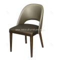 Nordic army green leather Fenice dining chairs